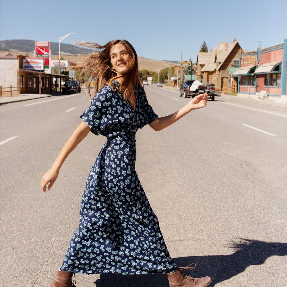Christy Dawn Lottie Dress "Navy Bloom"